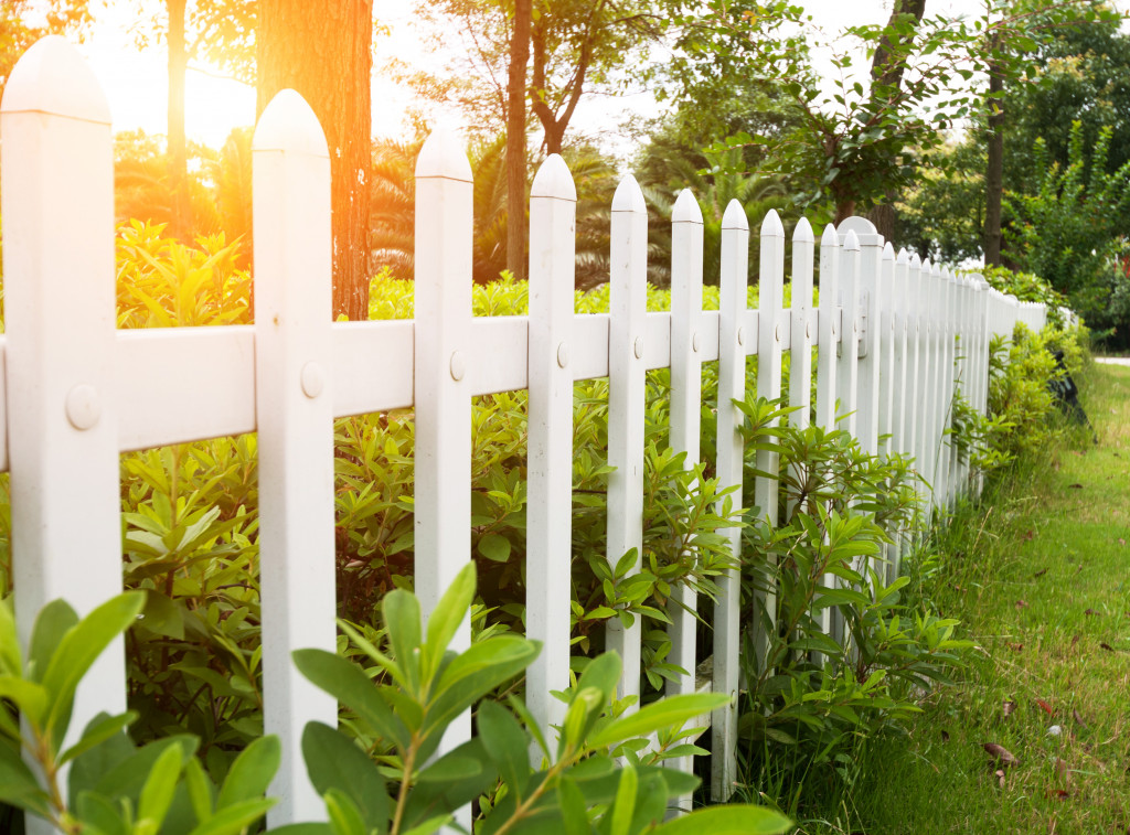 a chic white picket fence
